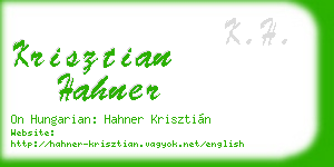 krisztian hahner business card